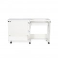 Arrow 101 Judy Sewing and Craft Table with Storage and Adjustable 3-Position Lift - White