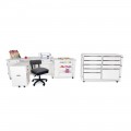 Kangaroo Sewing Furniture Aussie Studio and Dingo II WHITE Sewing Cabinets with Air Lift (AS-WHT)