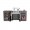Kangaroo Sewing Furniture Bandicoot 2 Cabinet Studio Set with Kiwi Storage Cabinet and Arrow Hydraulic Chair - Grey B8207