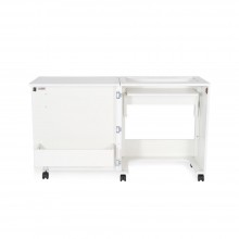 Arrow 101 Judy Sewing and Craft Table with Storage and Adjustable 3-Position Lift - White