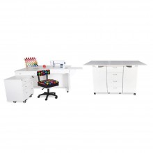 Kangaroo Sewing Furniture Kookaburra, Kangaroo and Joey II Bundle Cabinet Set (Ash White)